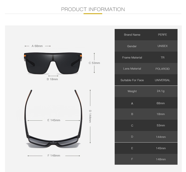 Newest Men′ S Large Frame Sun Glasses Trend Driving Polarized Sports Sunglasses